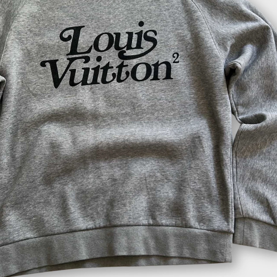 Sudadera Louis Vuitton LV² x Nigo Gris Para Hombre Talla S Logo Hecha en Italia Rara Foto 3 de 4