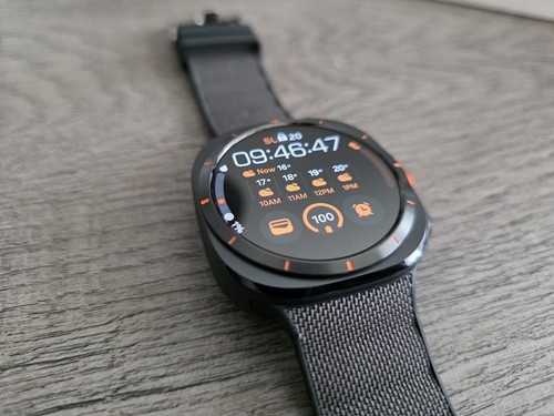 Bracelet Samsung Galaxy Watch Ultra 47 mm LTE SM-L705F gris titane orange - Photo 5 sur 6