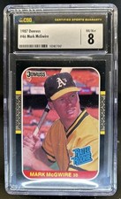 1987 Donruss Mark McGwire Rookie RC #46 Athletics CSG 8