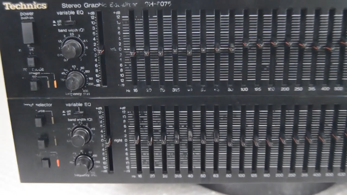 Technics SH-8075 ステレオグラフィックイコライザー Technics SH-8075 Stereo Graphic Equalizer Audio Energization Black