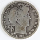 Cleaned VG 1898 O Barber Half Dollar