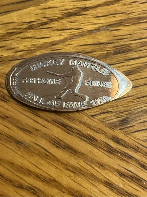 Elongated Penny Mickey Mantle 536 Home Runs Hall Of Fame 1974 Yankees HOF QTY