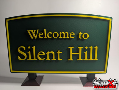 SILENT HILL SIGN 3D Printed Wall Art(Konami Retro Gaming Vintage Horror Game)