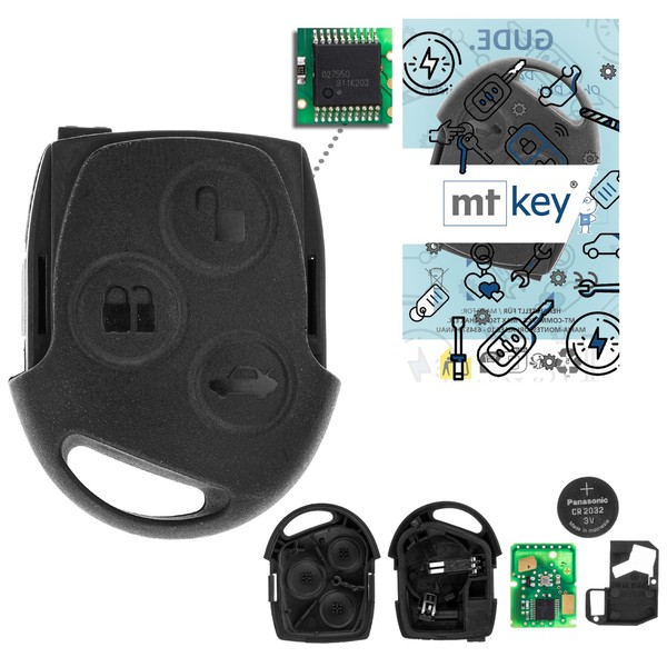 Funk SchlüSsel 434MHZ FüR Ford Fiesta V VI Focus II Mondeo IV Fernbedienung-image