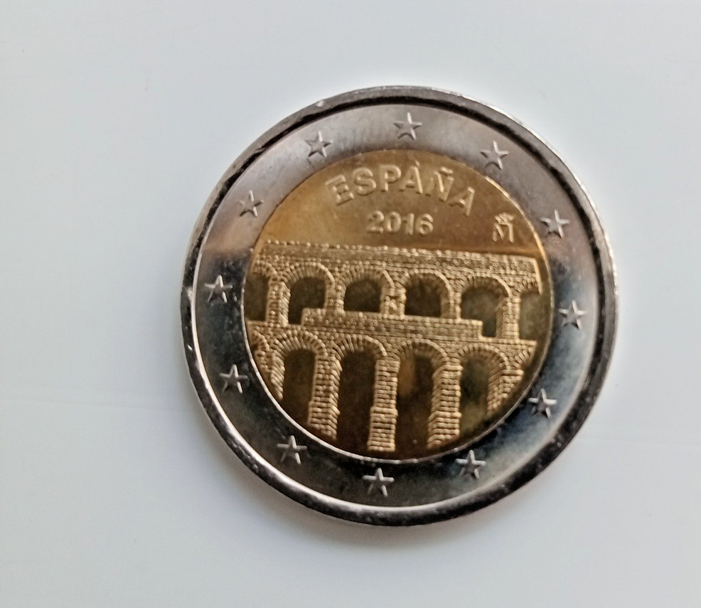 pièces commémoratives de 2 euros ESPAGNE 2016 AQUEDUC DE SÉGOVIE