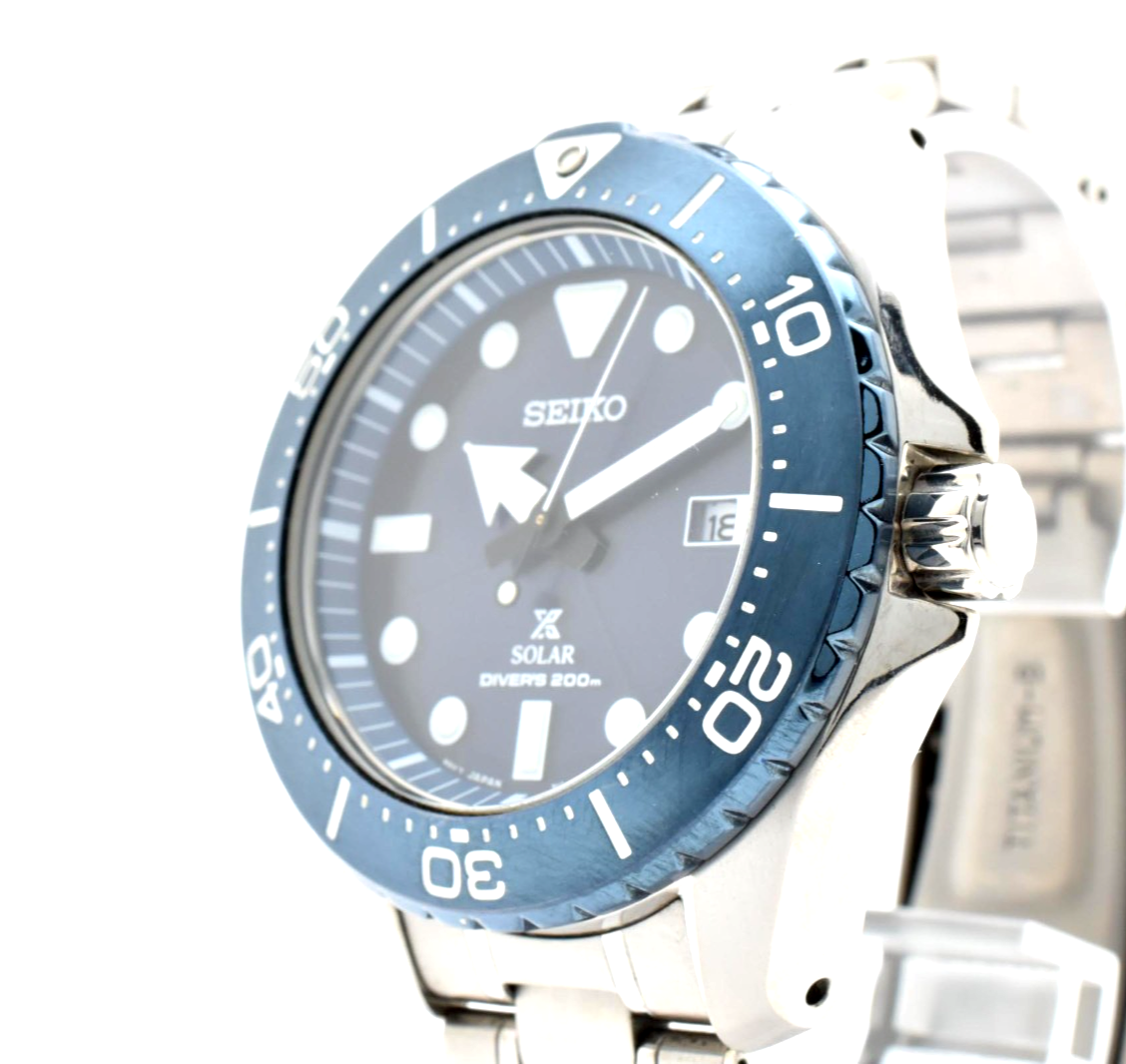 SEIKO Prospex Solar Diver 200m V157-0BN0 Titanium Blue Mens Watch