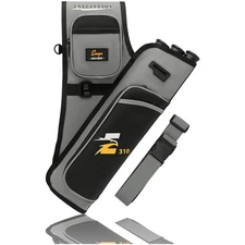 Lightweight Charcoal Grey Archery Quiver - Perfect for Compound & Recurve Bows