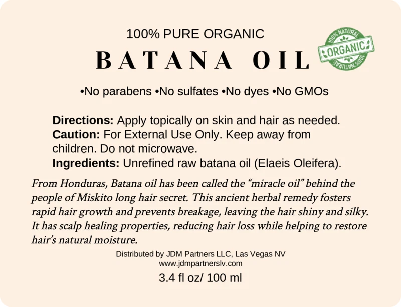 100% Organic Batana Oil from Honduras, natural hair growth 3.4 fl.oz/100ml - Image 2 of 4