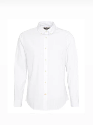 Barbour – Chemise Crest Poplin MSH5467 WH11 Blanc/White Neuf SS25 - Photo 1/3