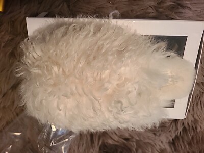 Womens UGG Australia White Fluff Momma Mongolian Clog Slippers