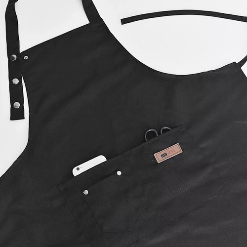 Chefs Kitchen Cooking BBQ Plain Denim Canvas Pockets Apron Butcher Crafts Baking - Picture 7 of 14