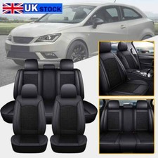 Front+Rear PU Leather Full Set Deluxe Seat Covers For SEAT Ibiza MK5 NK4 MK3 UK