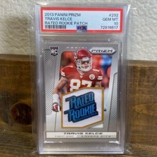 Travis kelce prizm rated rookie patch psa 10 (pop 2) Taylor swift bf