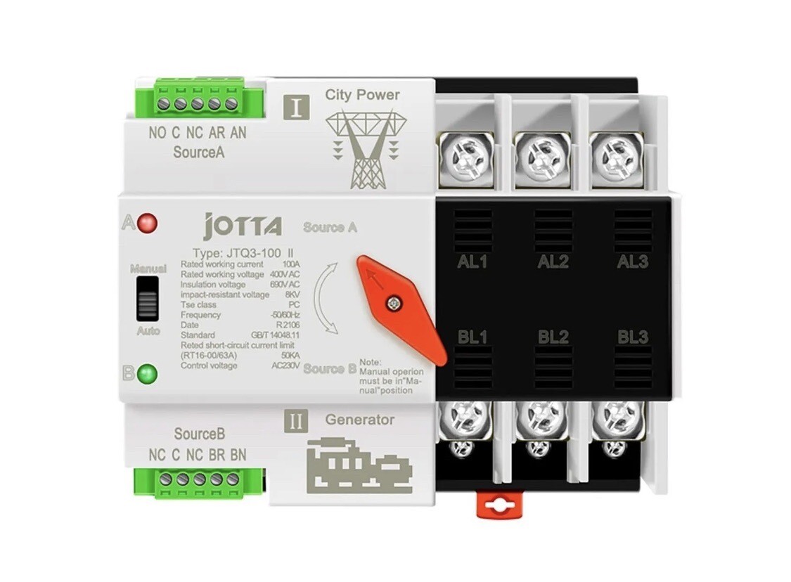 Transfer Switch GEYA W2R-100 Din Rail ATS 4P Small Automatic On Off ...