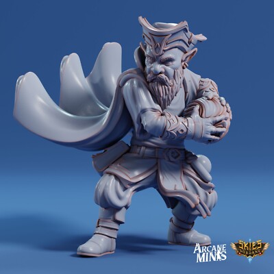 Gnome Wizard Pose 2 | Arcane Minis | D&D Miniature