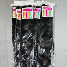 24 INCH COLOURFUL BRAIDING HAIR EXTENSION  6 PIECES BLACK READY TO SHIP
