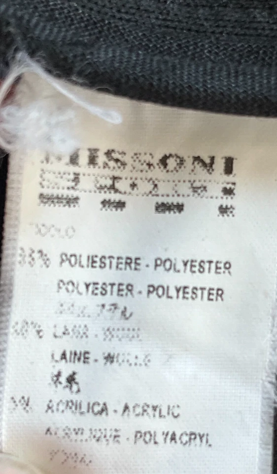 Abrigo clásico Missoni Sport para hombre - hecho en Italia - talla L Foto 4 de 4