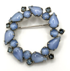 Stones Brooch J1-3014 Vintage Blue Sapphire