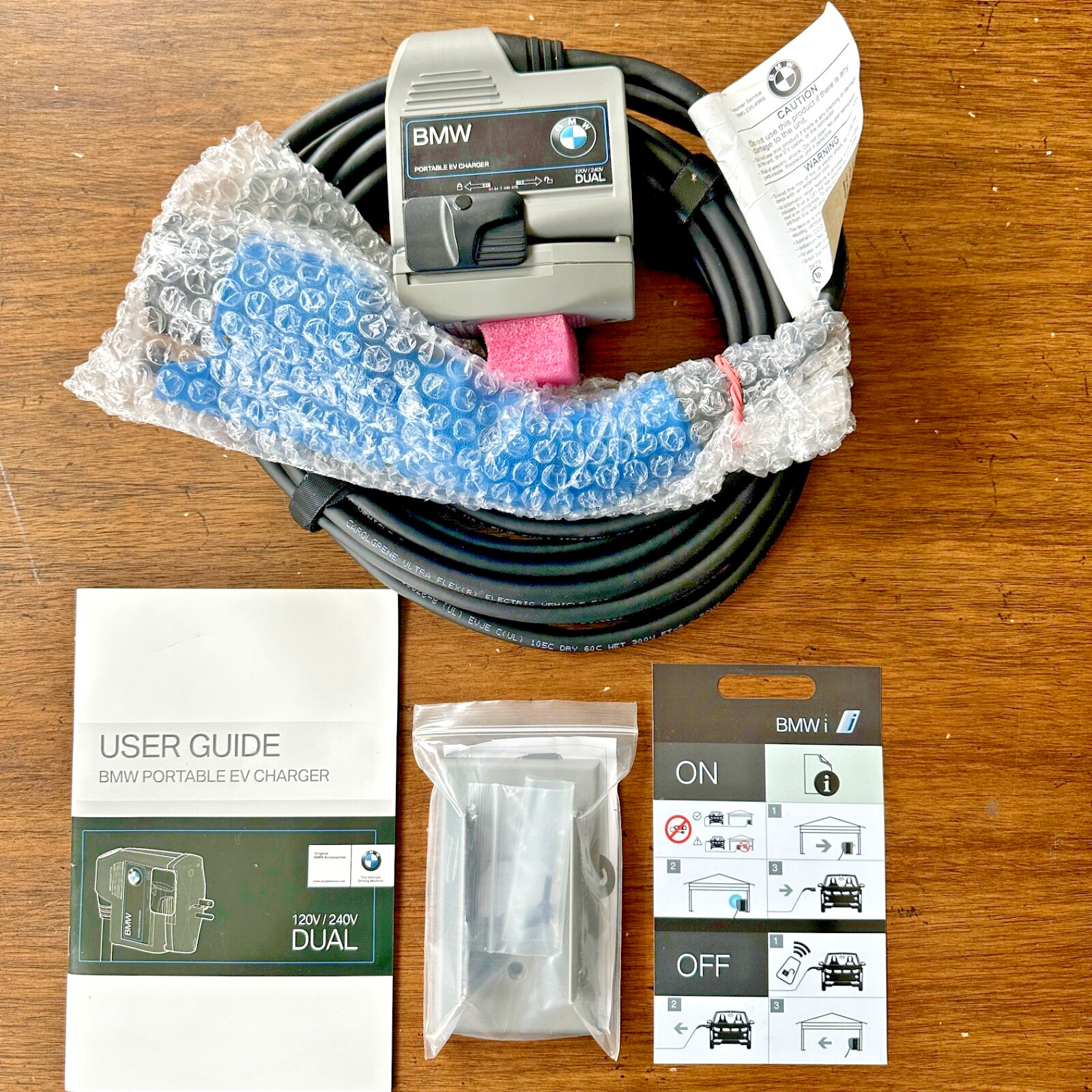 BMW X5 Plug-In hybrid EV Charger Flexible portable dual level voltage 120v 240v