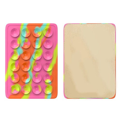 1pc Rainbow Color Suction Cup Wall Stand Mat Multifunctional Silicone Suction Ph - 第 2/25 張圖片