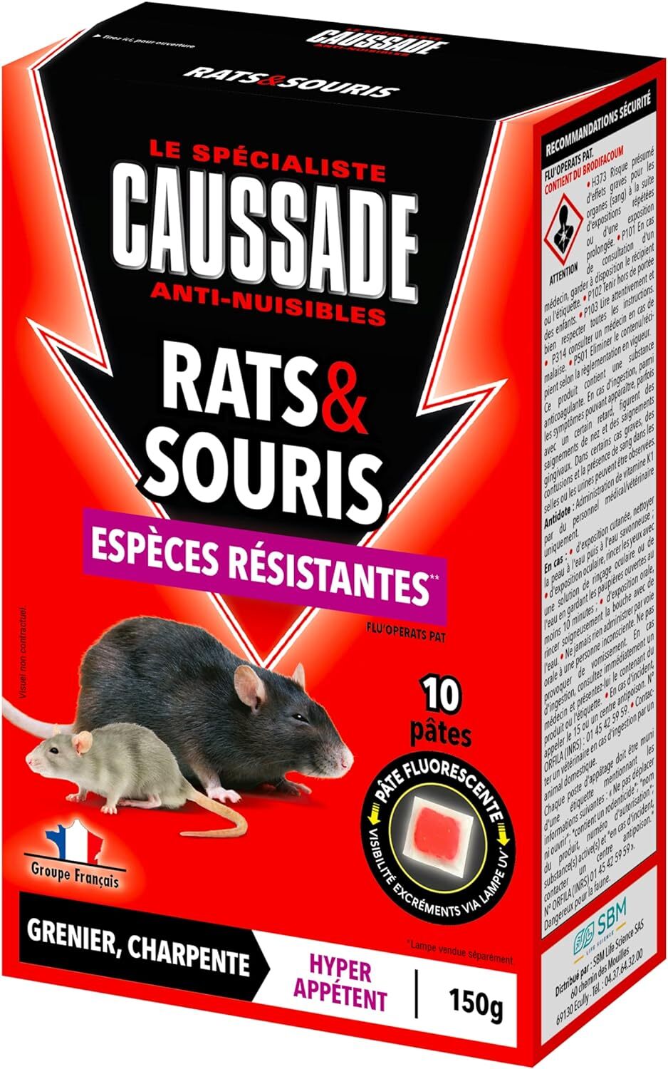 Anti rats & souris 150g bloc raticide puissant pour rongeurs résistants