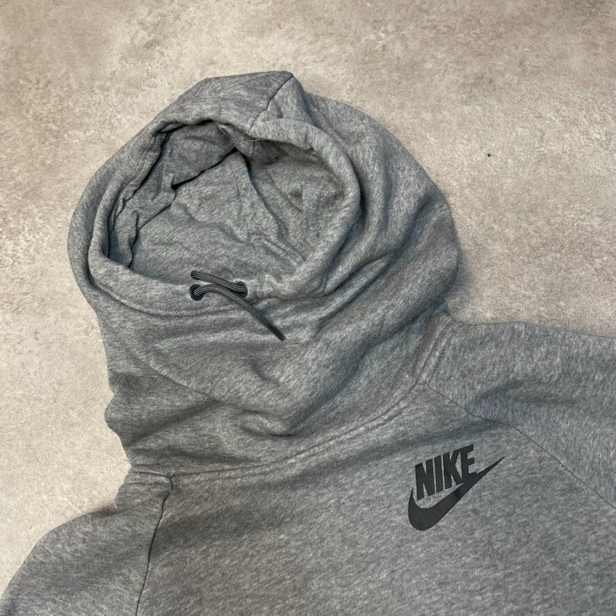 Nike Hoodie Womens Small Swoosh Club Logo Pull Over Sweatshirt, Grey, Medium image 7