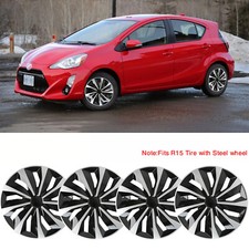 For Toyota Prius C 15 Set Of 4 Hubcaps Wheel Rim Cover Hub Caps R15 Steel Wheel