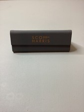 SCOTT HARRIS EyeGlass Foldable Case with Magnetic Closure, Gray, Pre-Owned