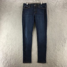 Else Skinny Jeans Womens 32 Blue Denim Cotton Blend Mid Rise Zip Fly 5 Pockets