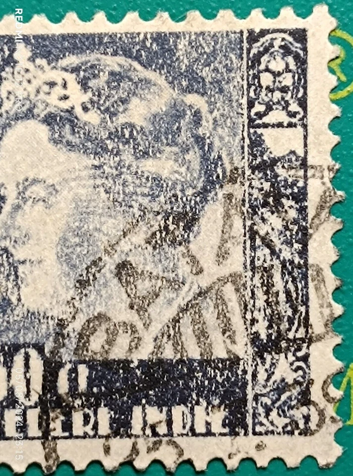 1934 Netherlands Indies Stamp, Sc A19 30c lilack gray, ERROR of printing, used - Image 4 of 4