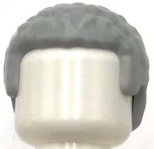 Lego New Light Bluish Gray Minifigure Hair Male w/ Coiled Texture Part