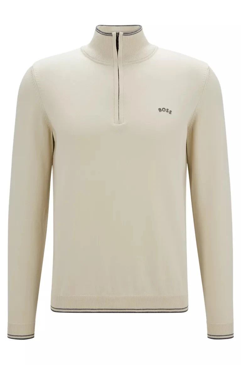 Hugo boss zip neck deals