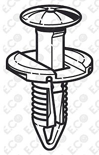 Per Fiat 500L dal 2012> Kit 25pz Rivetto in Plastica Nero Rivestimenti Interni