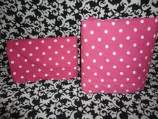 POTTERY BARN PB TEEN DOTTIE HOT PINK WHITE POLKA DOTS 2PC TWIN DUVET SET