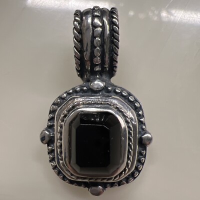 925 Anhänger Sterling Silber roter facettierter Stein sehr schön