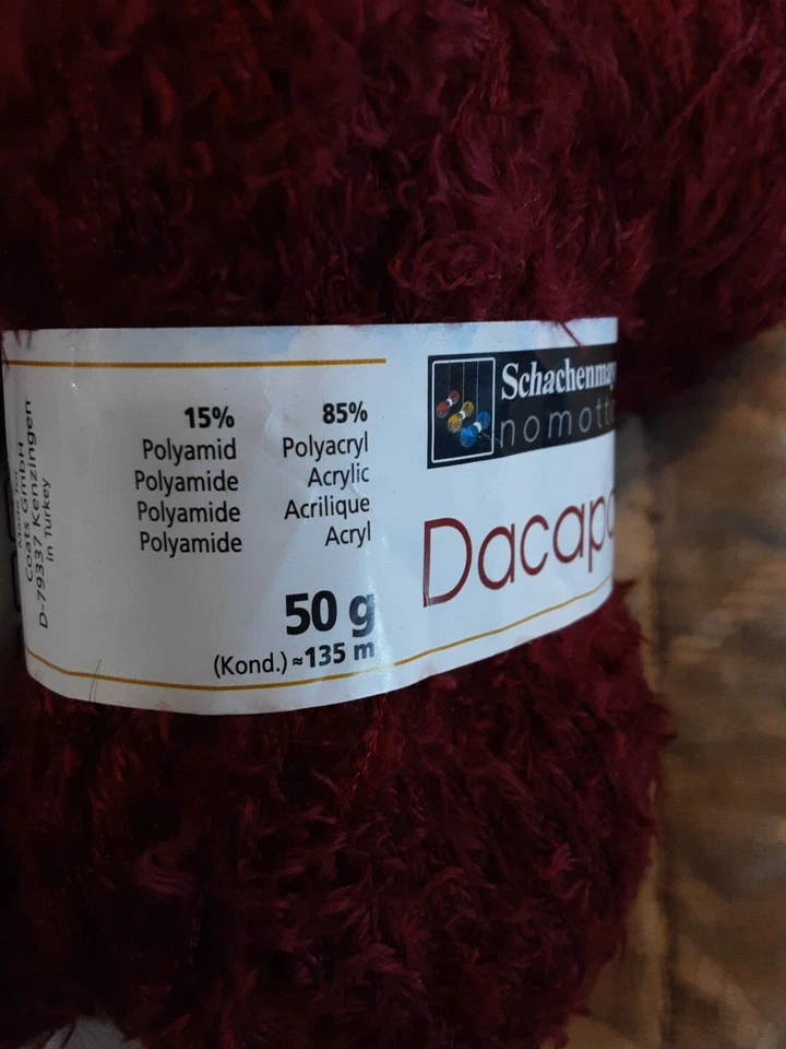 Lote de 7 hilos Schachenmayr Dacapo 0032 Borgoña Foto 2 de 3