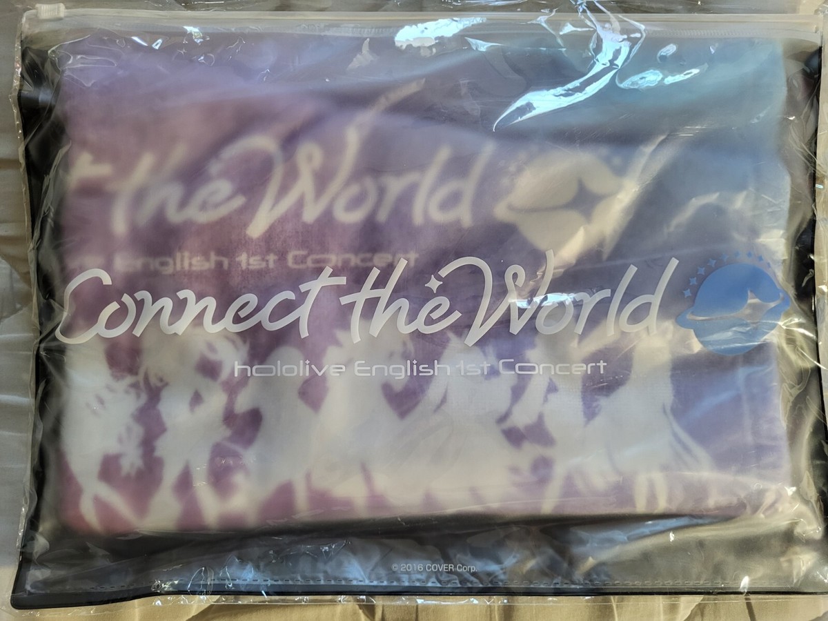 hololive English Towel with PVC Pouch - 1st Concert Connect the
