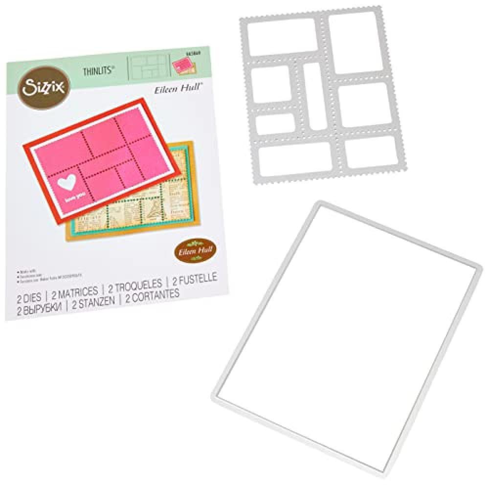 (TG. One Size) Sizzix Thinlits Die Set 2PK Snail Mail di Eileen Hull, 665869 - N