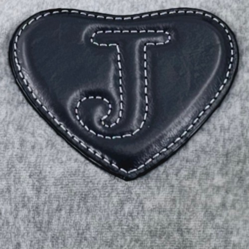 JUICY COUTURE Y2K Fluffy Gray Velour Embroidered Crown Signature Charm Bag - Picture 7 of 19