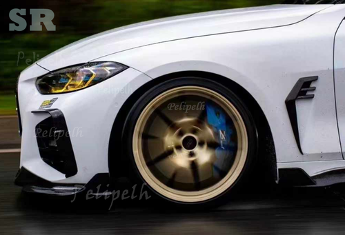 For BMW 4 Series G22 2021-2025 DRY Carbon Forging texture Side Fender Vent Trim - Foto 5 di 8