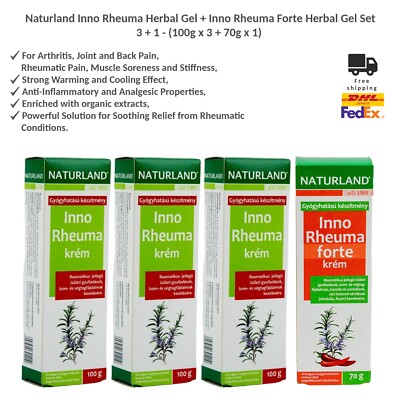Naturland Inno Rheuma Kräuter-Gel + Inno Rheuma Forte Kräuter-Gel Set 3+1