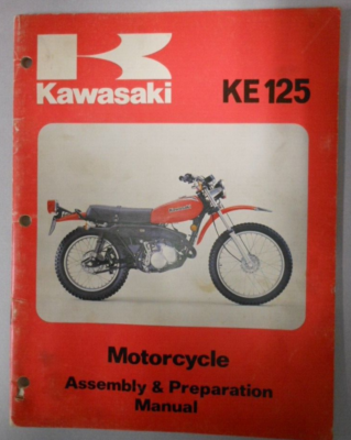 Kawasaki Factory Motorcycle Assembly & Prep. Manual 1978 KE125 A6