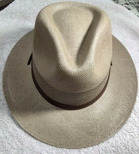 American Hat Makers Milan Straw Fedora 