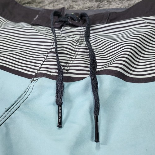 Quiksilver Board Shorts Boy's 28/14 Blue Black Colorblock Swim Trunks Highline - Picture 13 of 16