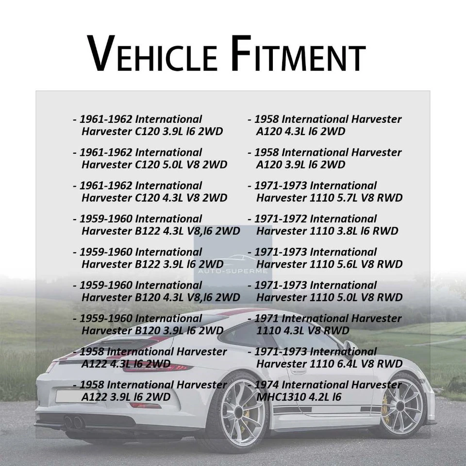 Juego de manguera de freno delantera 2 piezas para International Harvester M800 Navy 3,9 L 1969 Foto 4 de 4