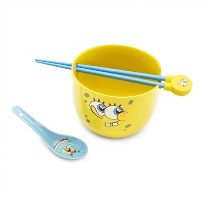 CULTURE FLY SpongeBob SquarePants Big Face Ramen Bowl Bundle Yellow
