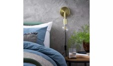 Argos Home Rayner Plug in Wall Light - Brass