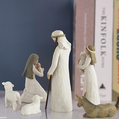 20teiliges Krippenset Born Scene Willow-Tree Figur F3B0