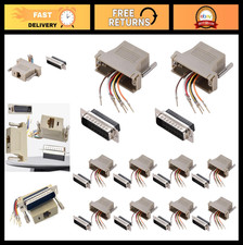 10PCS DB25 Male to RJ45 Ethernet Adapter, 25 Pin Serial Port Converter M/F