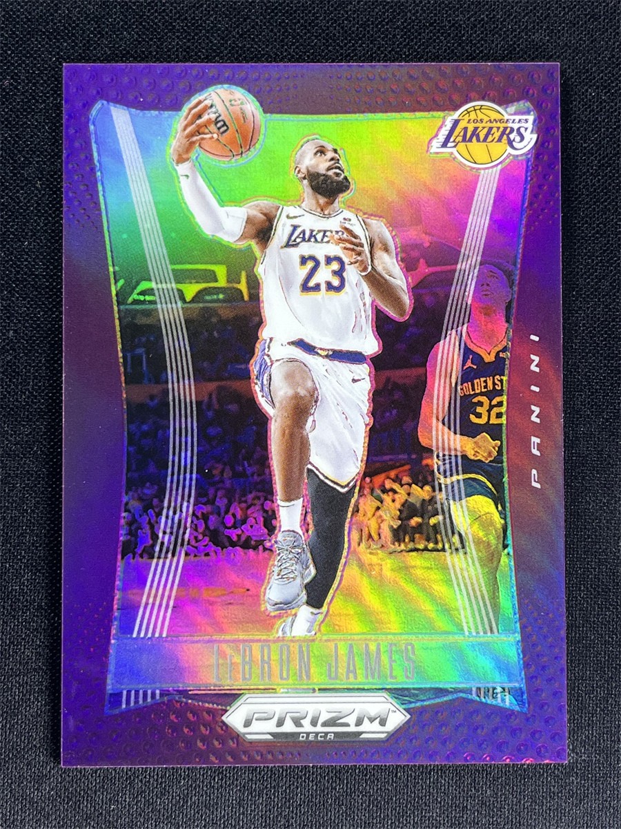 2023-24 Panini Prizm DECA Basketball LeBron James #145 Purple Prizm Lakers /99